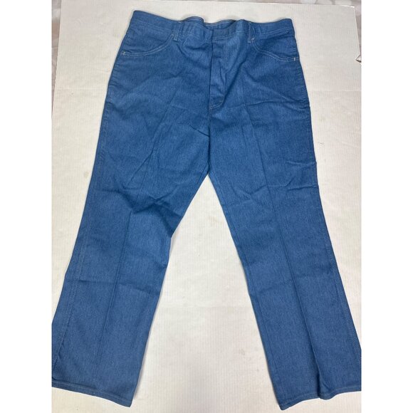 Flexjeans Mens 42x29 Blue Stretch Straight Leg 4 Pocket Flex Denim Jeans New - Picture 4 of 12